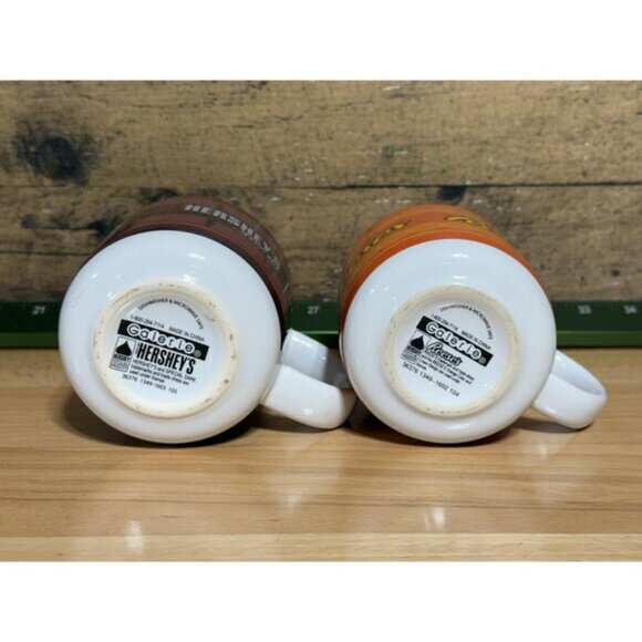 2 Mugs Reeses And Hersey Cup's Coffee Cups New Tea Decor Decoration - Picture 3 of 3